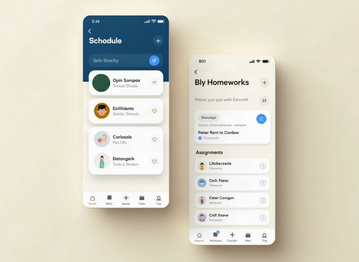 Edu Go class timetable and assignment screens